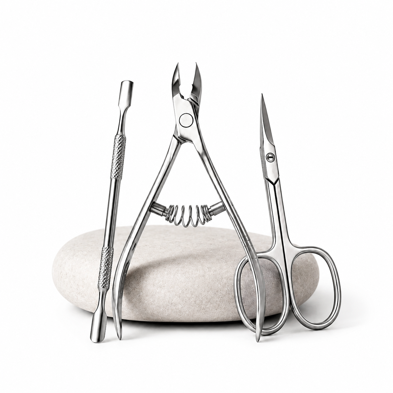 Professional manicure tools collection at NailGlow Supplies