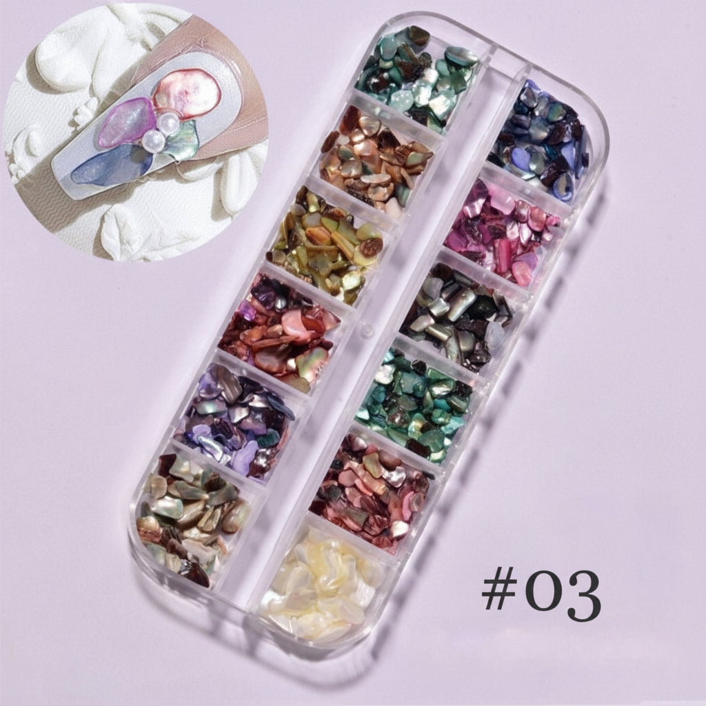 Natural Abalone Shell Nail Art Mix