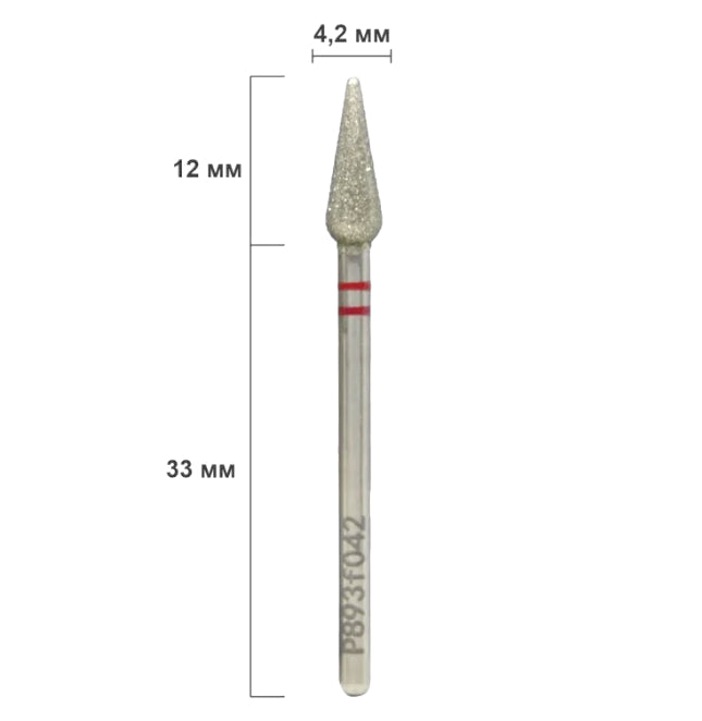 Nisima Diamond Nail Drill Bit Carrot, 4.2 mm, Fine