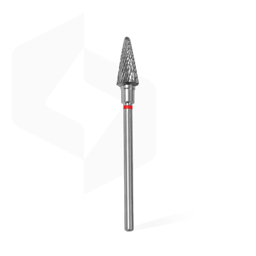 STALEKS PRO EXPERT red cone carbide nail drill bit, 6 × 14 mm