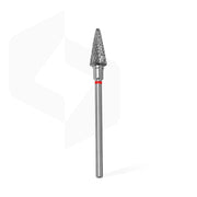STALEKS PRO EXPERT red cone carbide nail drill bit, 6 × 14 mm
