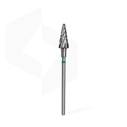 STALEKS PRO EXPERT green cone carbide nail drill bit, 6 × 14 mm