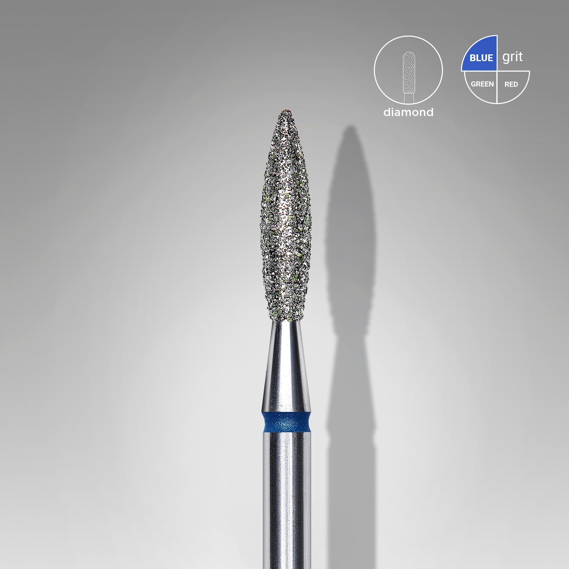 STALEKS PRO EXPERT blue flame diamond nail drill bit, 2.3 × 10 mm