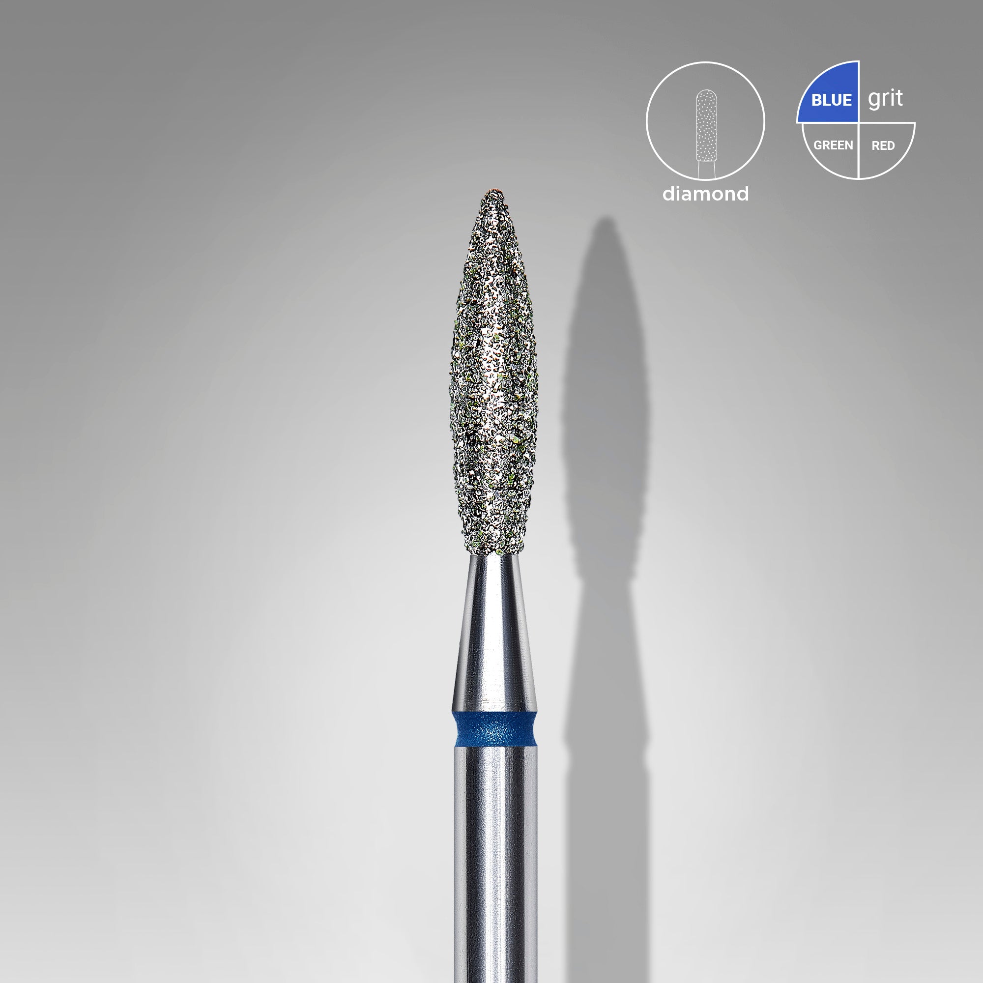 STALEKS PRO EXPERT blue flame diamond nail drill bit, 2.3 × 10 mm