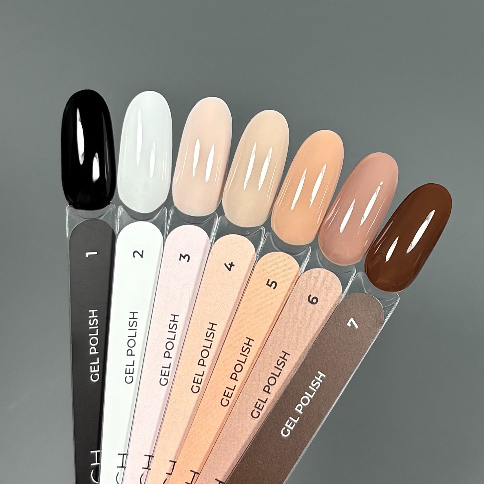 Gel Polish, 9 ml - Colour swatches