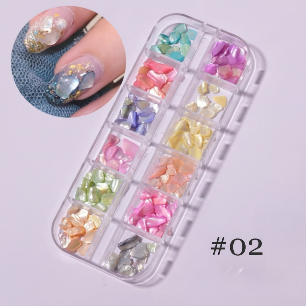 Natural Abalone Shell Nail Art Mix