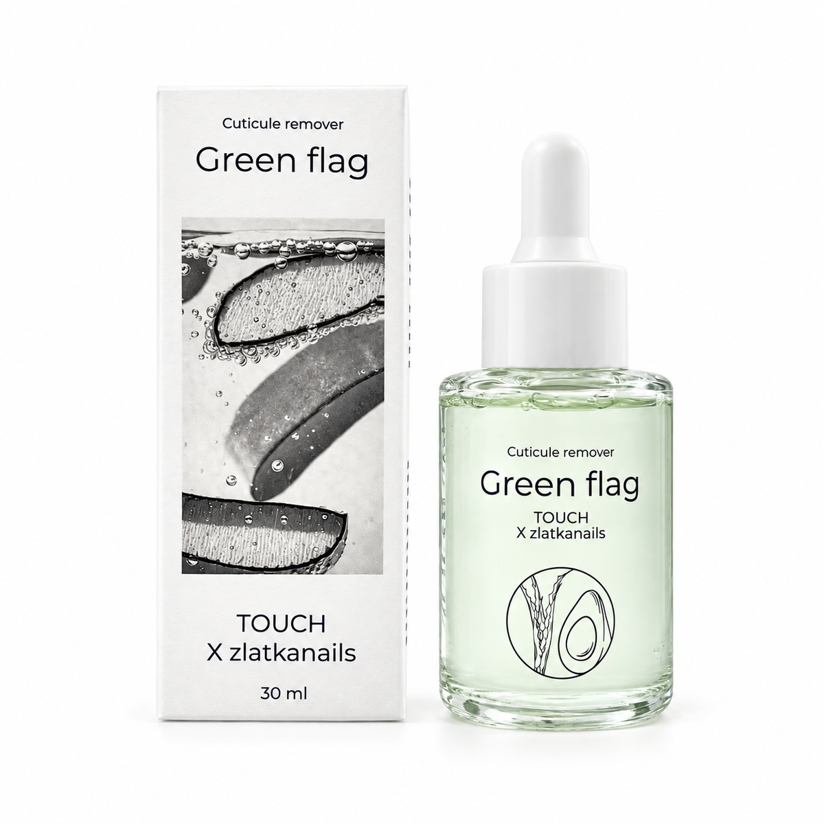 TOUCH Cuticle Remover GREEN FLAG, 30ml