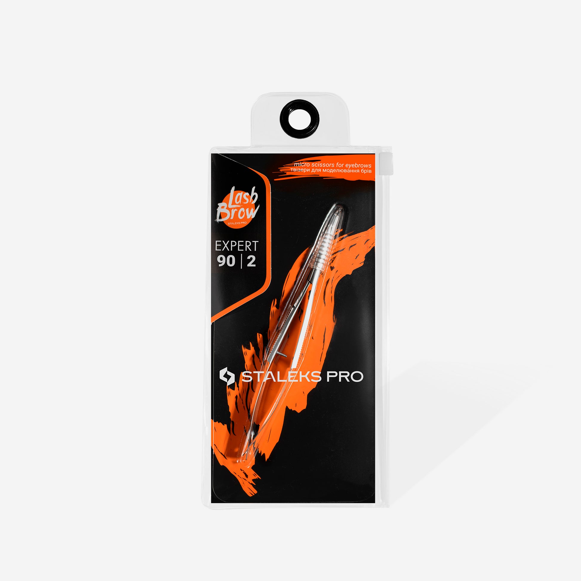 Professional micro scissors for eyebrows shaping STALEKS PRO EXPERT 90 TYPE 2 