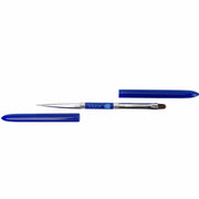 Touch - Two paintbrushes with blue handles on a white background 