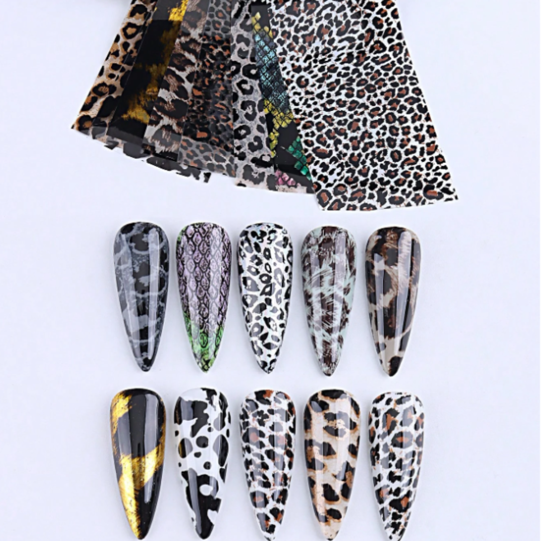 Wild Animal Print Transfer Nail Foil Set