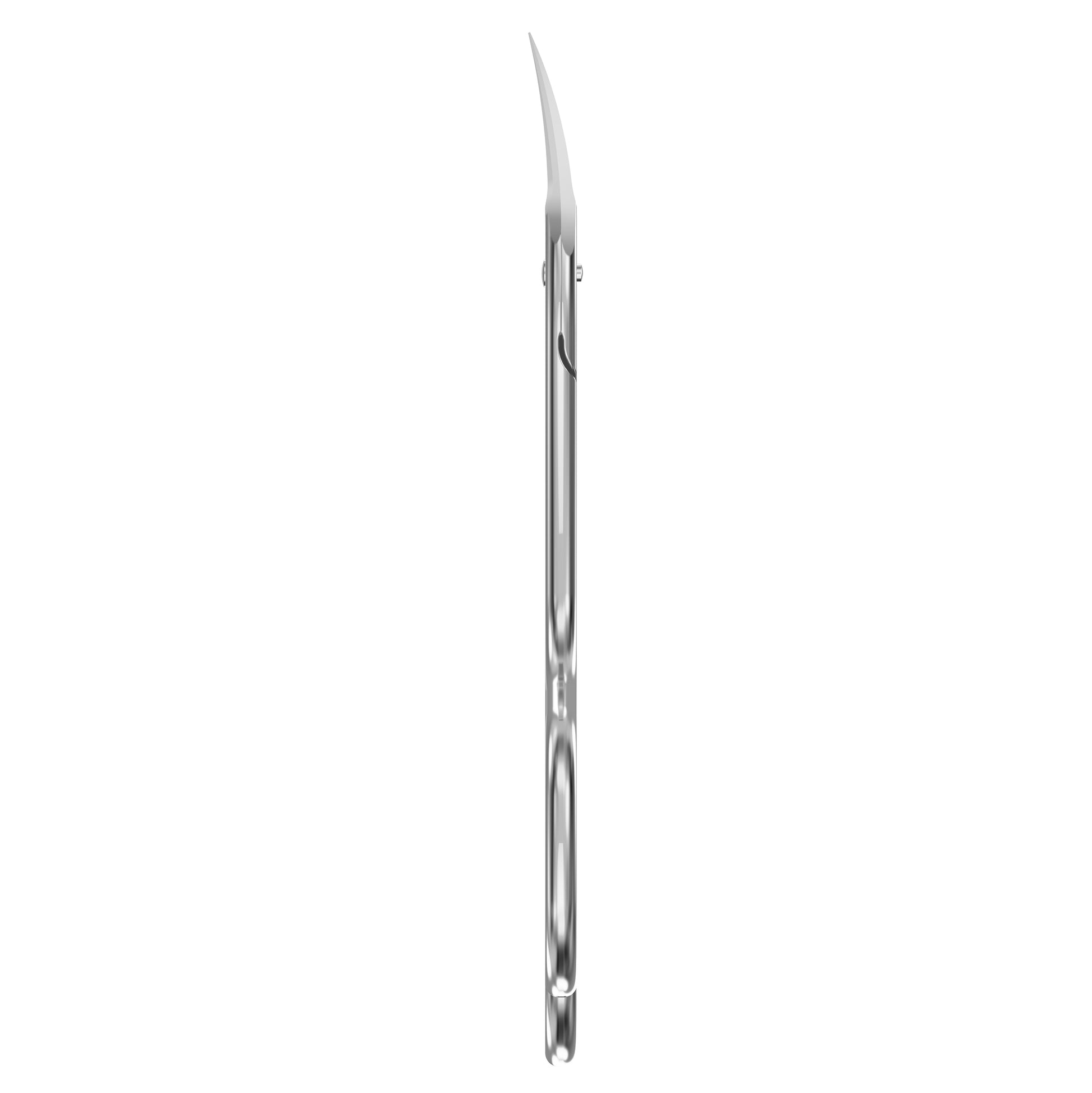 A single metallic surgical instrument, likely a dissector or hook instrument, shown vertically against a plain white background.