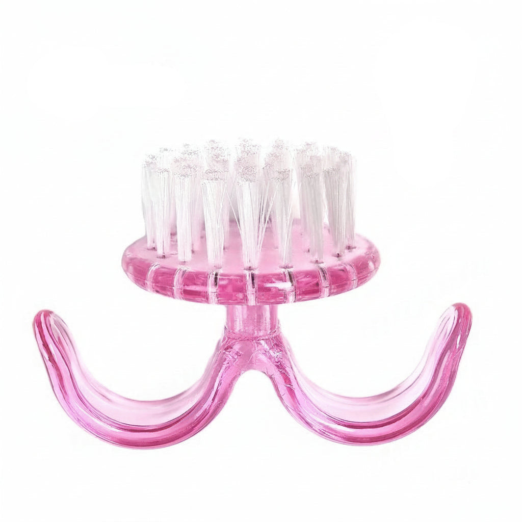 Nail Dust Brush with Cover Pink
