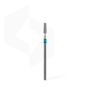 STALEKS PRO EXPERT DUO blue-green cone diamond nail drill bit, 2.5 × 8 mm