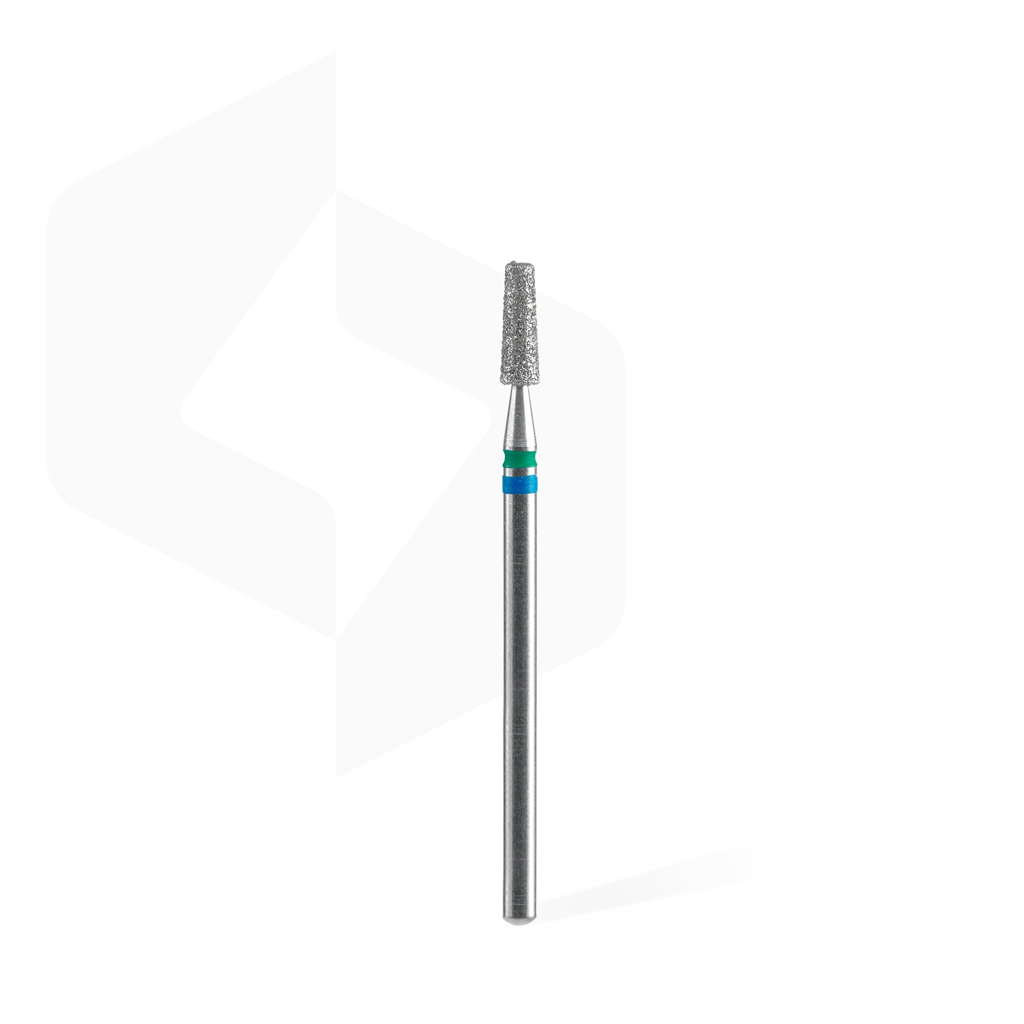 STALEKS PRO EXPERT DUO blue-green cone diamond nail drill bit, 2.5 × 8 mm