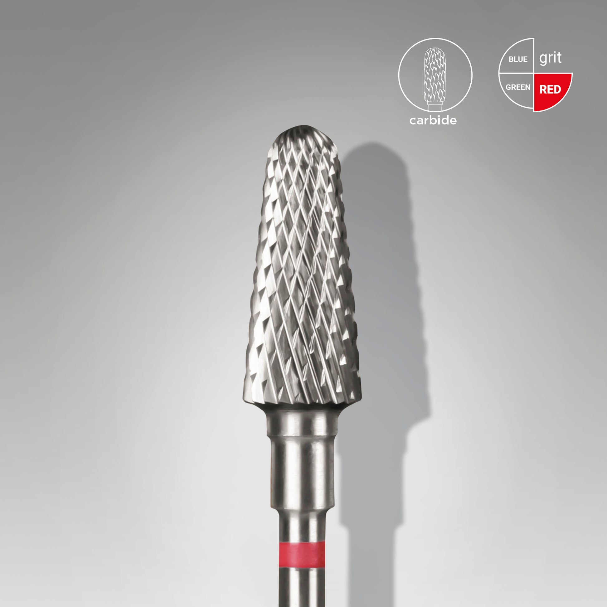 STALEKS PRO EXPERT red frustum carbide nail drill bit, 6 × 14 mm