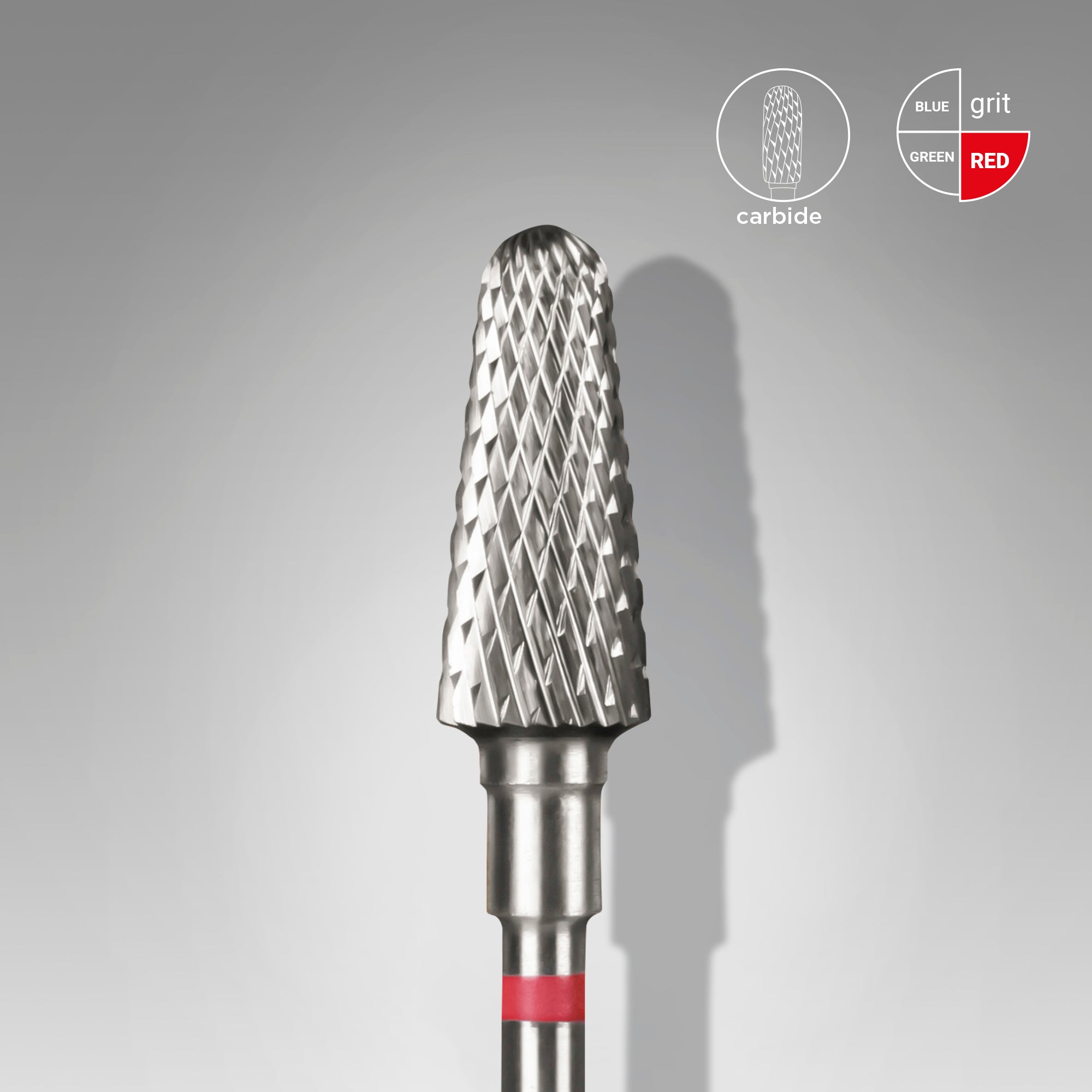 STALEKS PRO EXPERT red frustum carbide nail drill bit, 6 × 14 mm