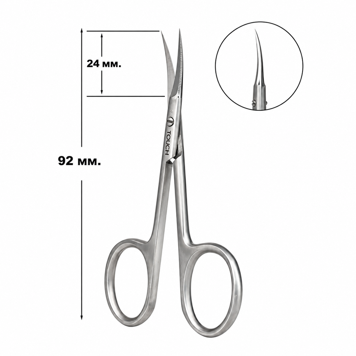 TOUCH Professional Cuticle Scissors Left-Handed , 92мм