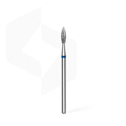 STALEKS PRO EXPERT blue pointed flame diamond nail drill bit, 2.3 × 8 mm