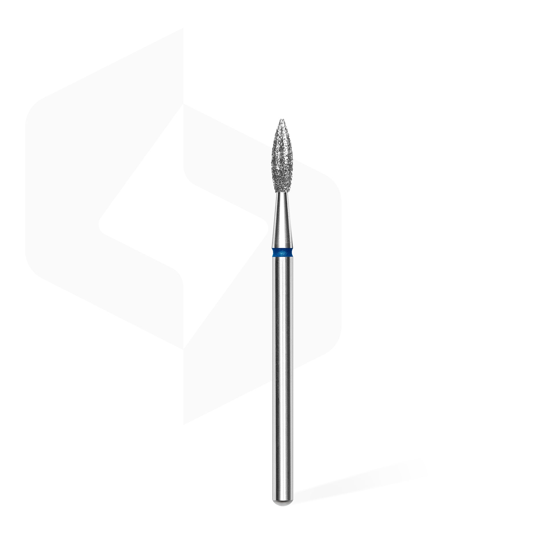 STALEKS PRO EXPERT blue pointed flame diamond nail drill bit, 2.3 × 8 mm