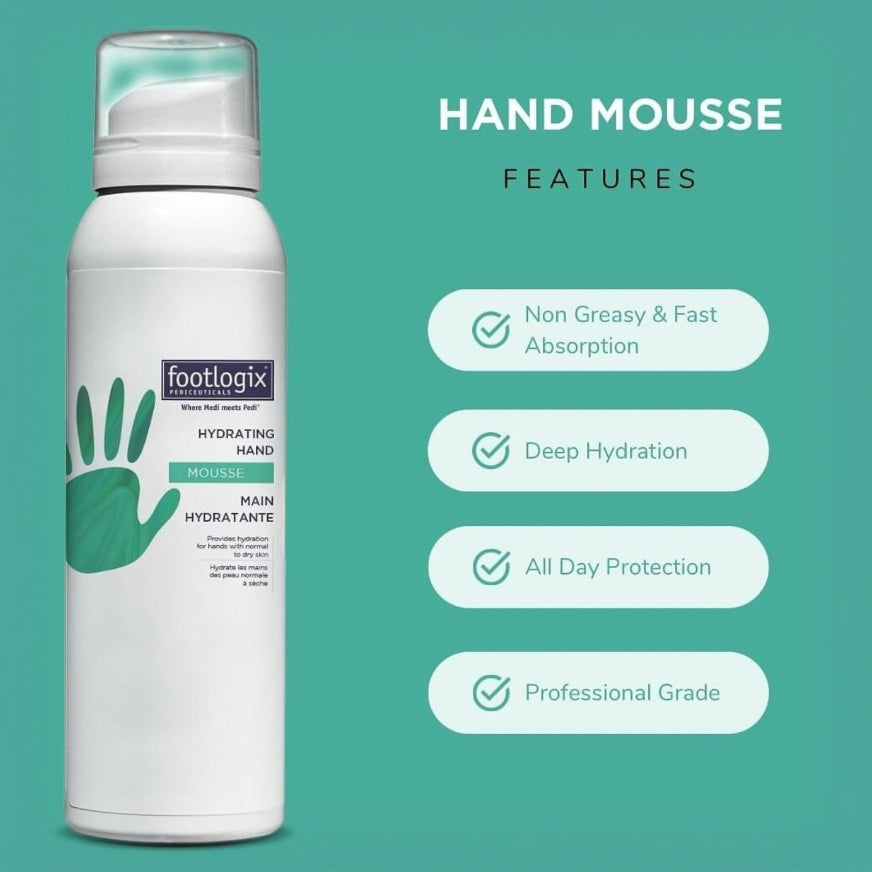 Footlogix Hydrating Hand Mousse, 125 ml product packaging