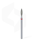 STALEKS PRO EXPERT red flame diamond nail drill bit, 2.3 × 10 mm