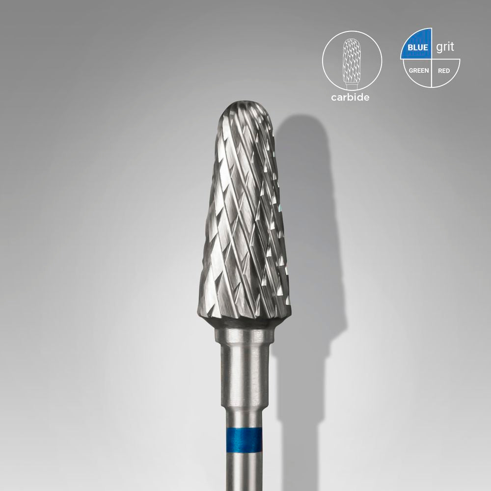 STALEKS PRO EXPERT blue frustum carbide e-file bit, 6 × 14 mm