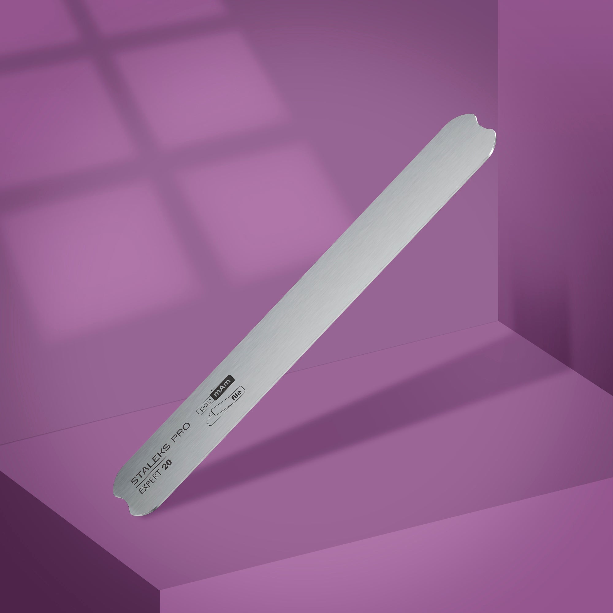 STALEKS PRO EXPERT 20 reusable straight stainless steel nail file base