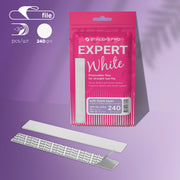STALEKS PRO EXPERT 20 white adhesive nail file refills, 240 grit, 30 pcs