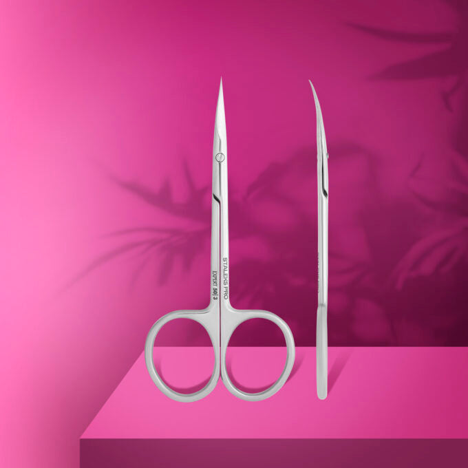 STALEKS PRO EXPERT 50 TYPE 3 professional stainless steel cuticle scissors with curved blades