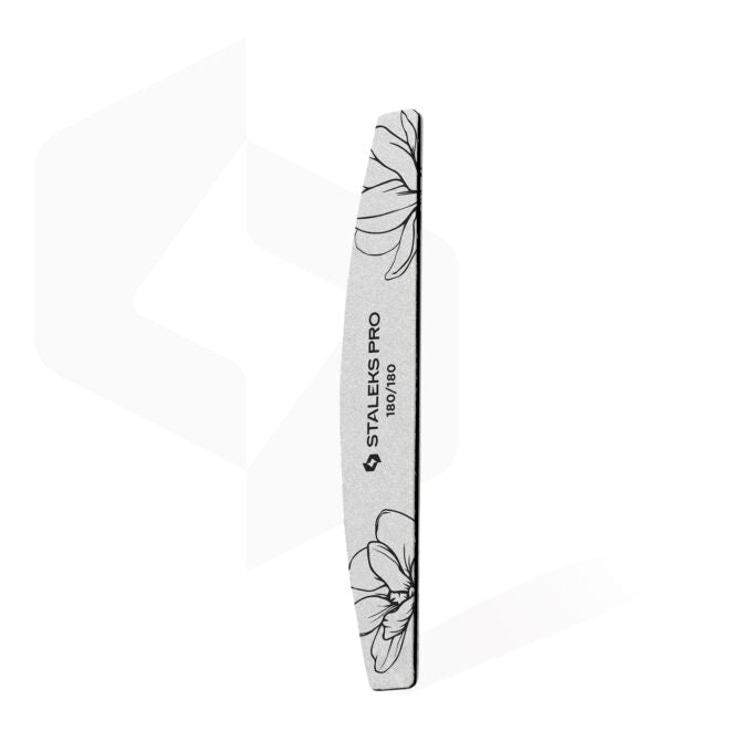 STALEKS PRO EXPERT 40 white crescent mineral nail files 180/240 grit pack of 25 