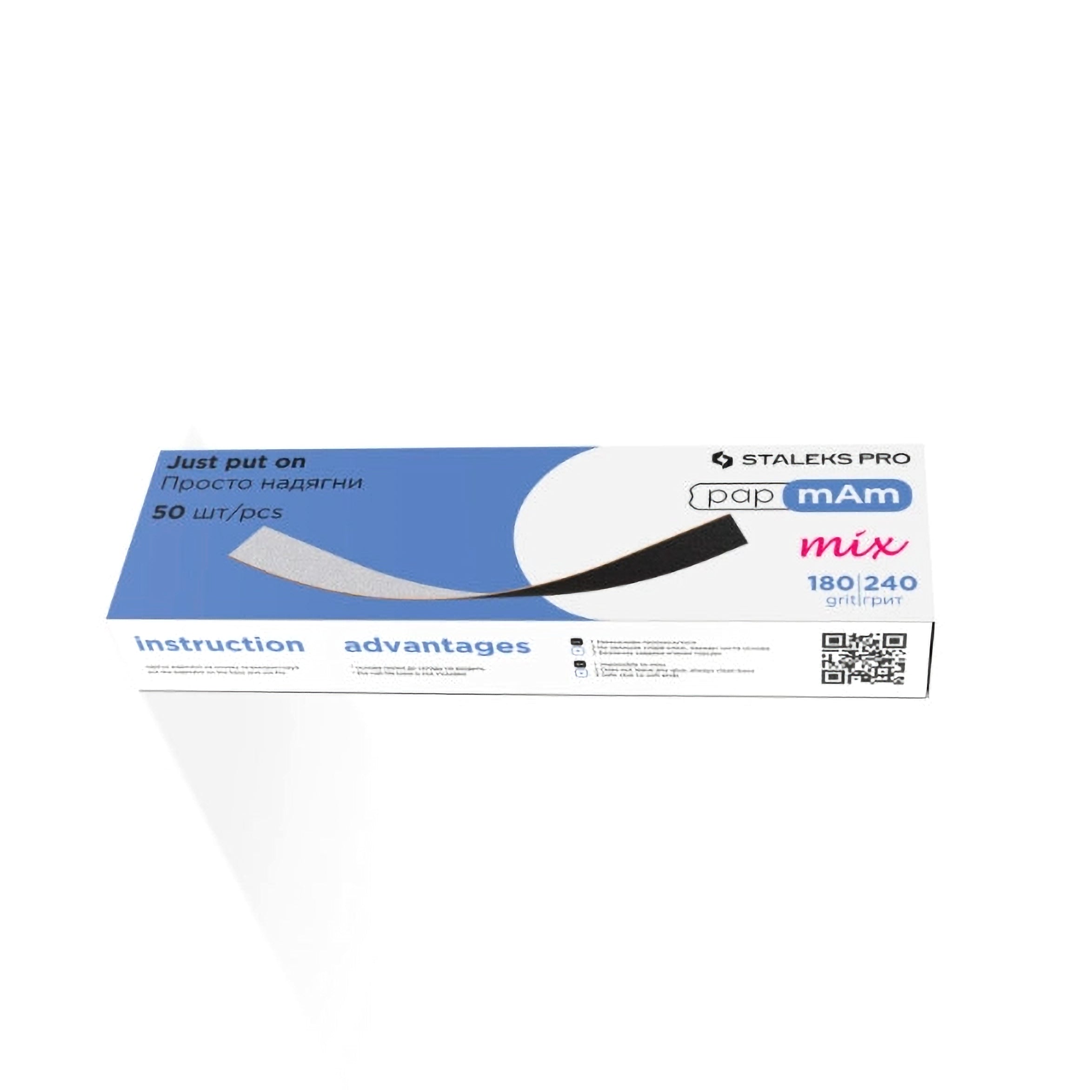 STALEKS PRO EXPERT 22 papmAm Mix double-sided nail files 180/240 grit pack of 50