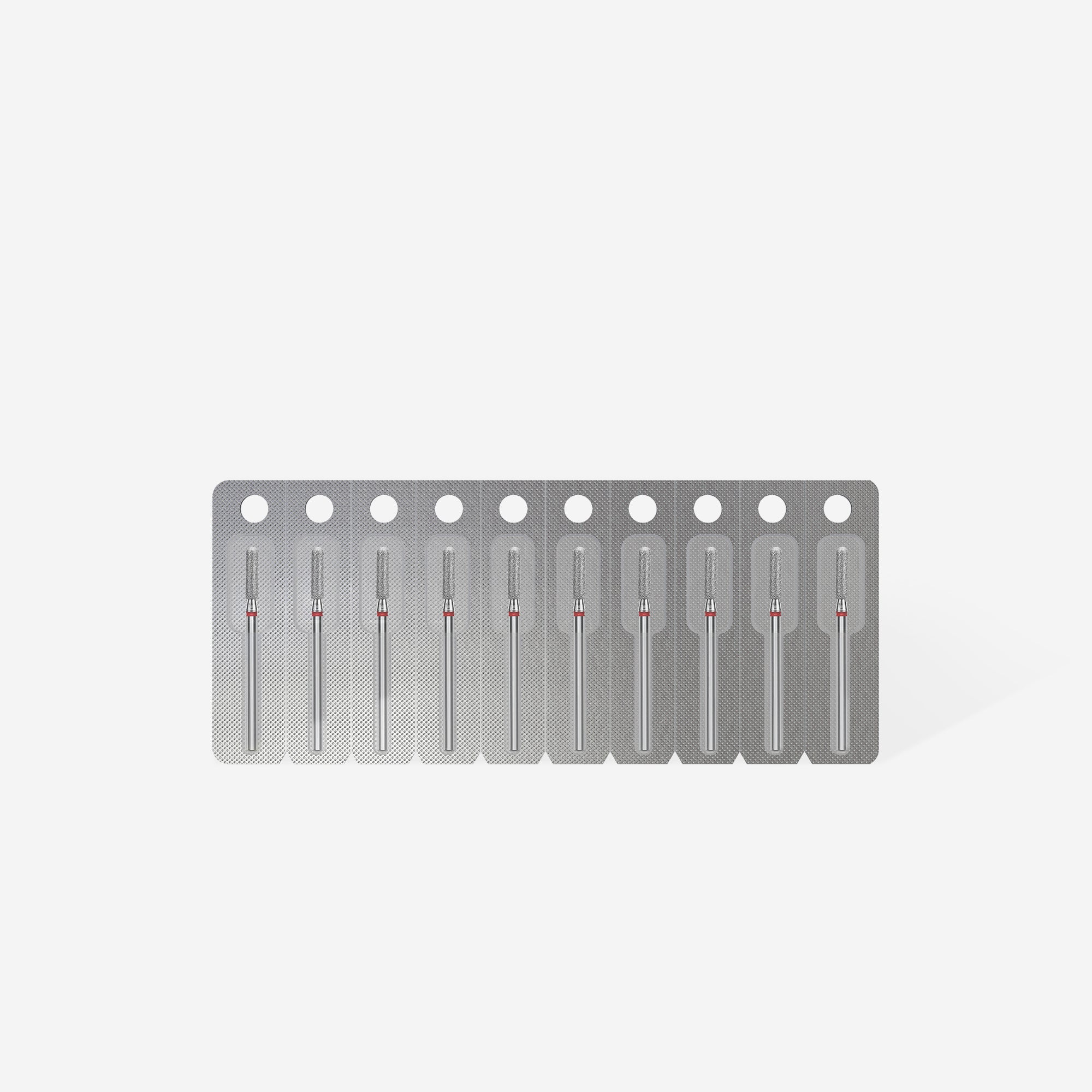STALEKS PRO EXPERT red rounded cylinder diamond nail drill bit, 2.5 × 10 mm