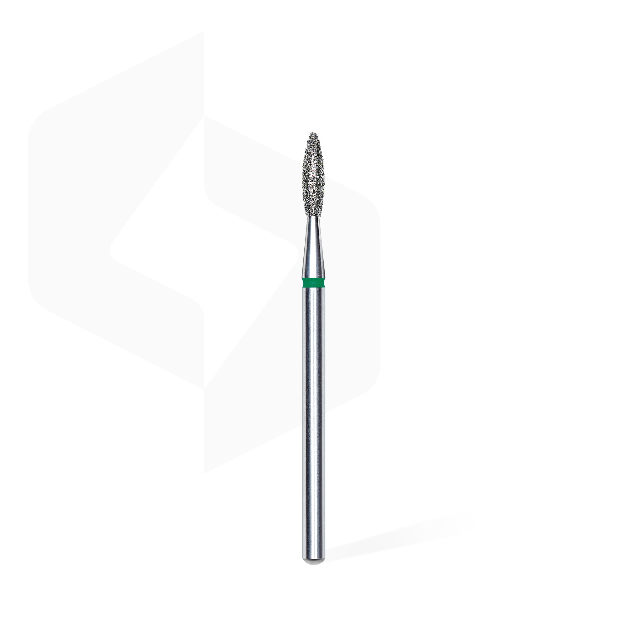 STALEKS PRO EXPERT green flame diamond nail drill bit, 2.1 × 8 mm