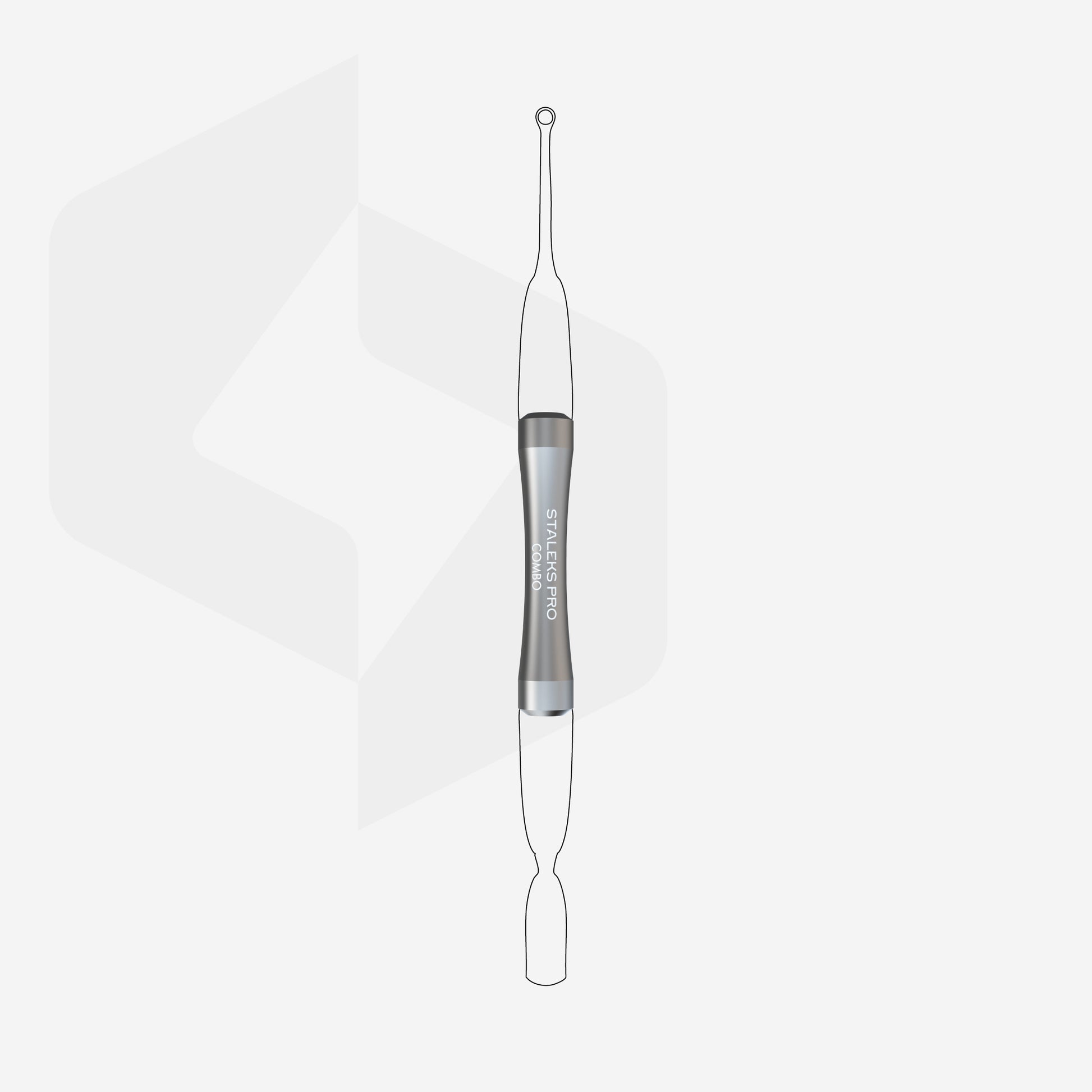STALEKS PRO COMBO UNIQ 10 grey modular pusher handle for replaceable working parts