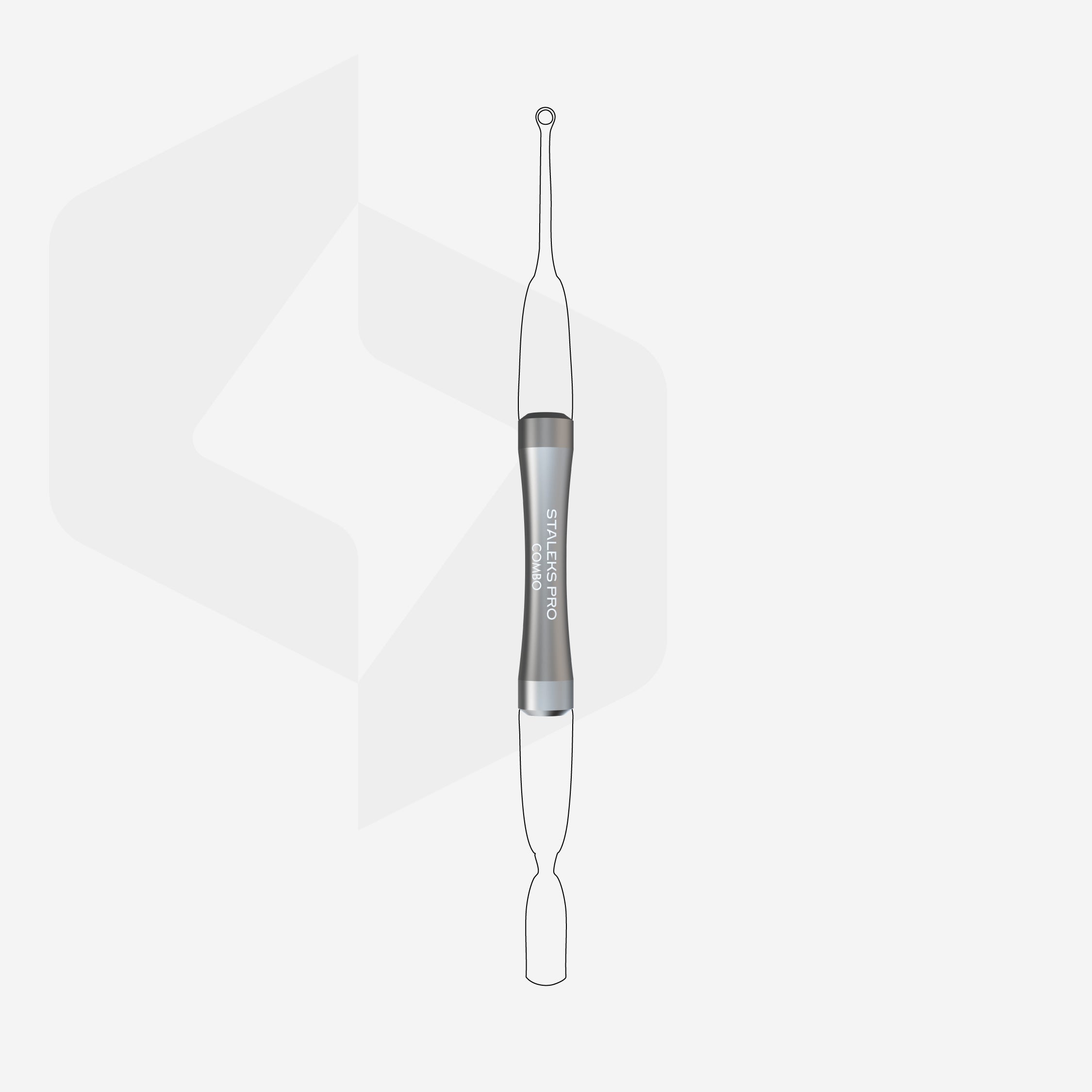 STALEKS PRO COMBO UNIQ 10 grey modular pusher handle for replaceable working parts