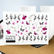 Tyuning Nails Nail Sliders №142 – Orchids & Butterflies product sheet