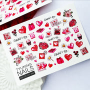 Tyuning Nails Nail Sliders №137 – Hearts, Sweets, Flowers & Text product sheet