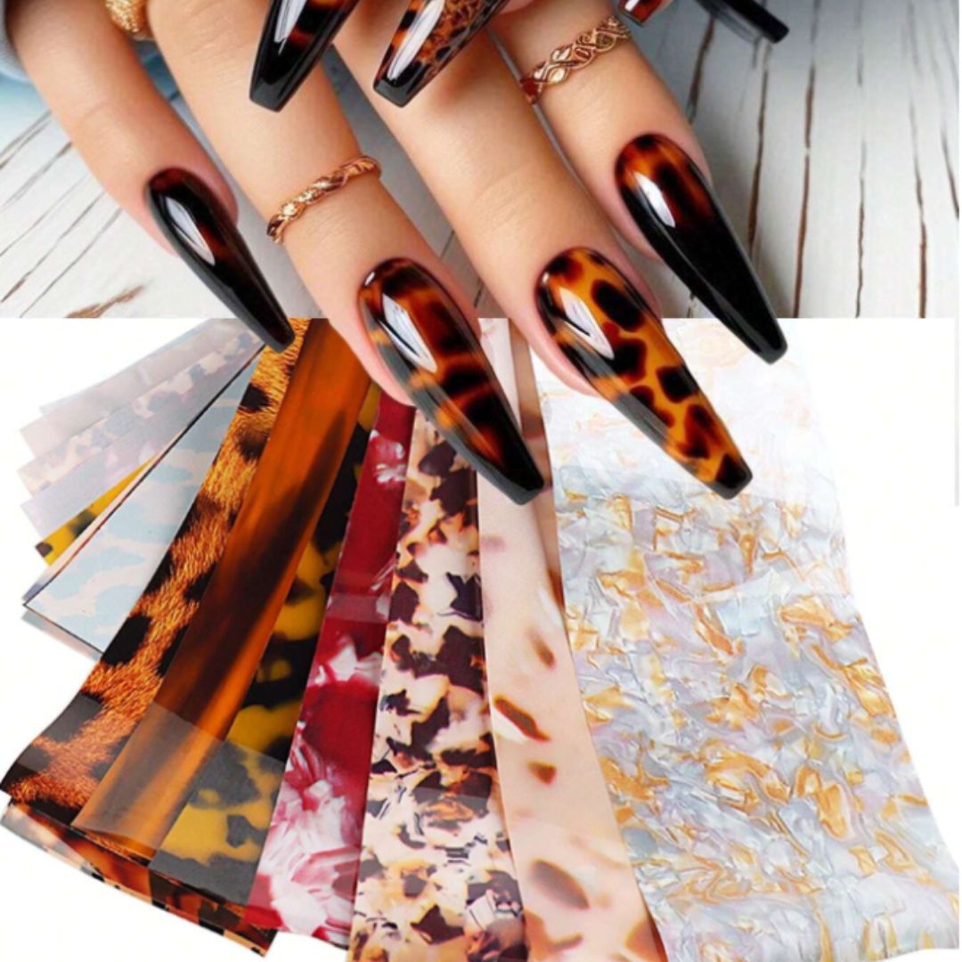 Wild Animal Print Transfer Nail Foil Set