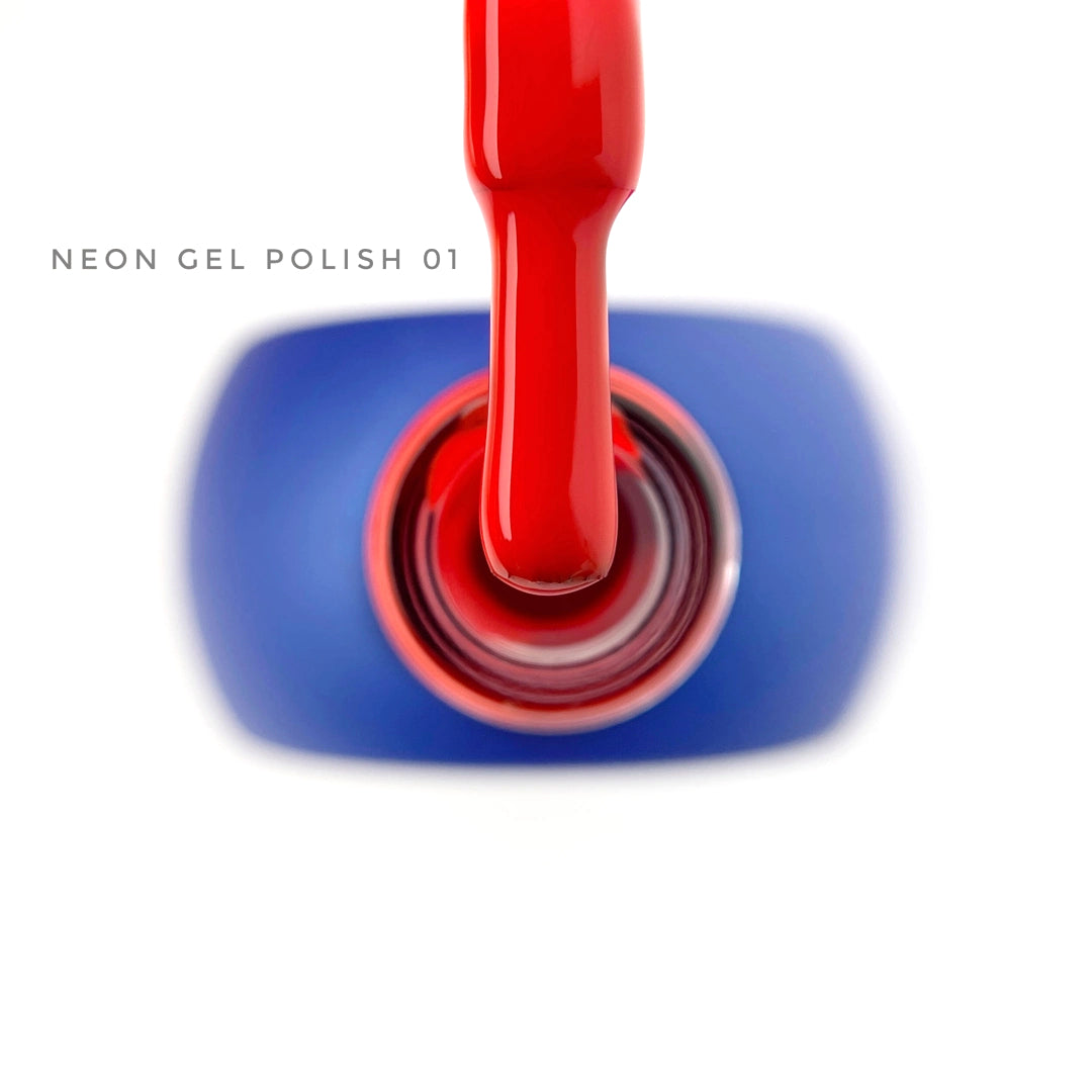 Touch Neon Gel polish, 9 ml - Red