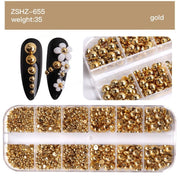 Half-Round Flat-Back Pearl Nail Art Mix