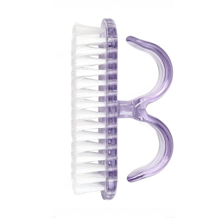 Purple Ergonomic Nail Cleaning Brush with Cover