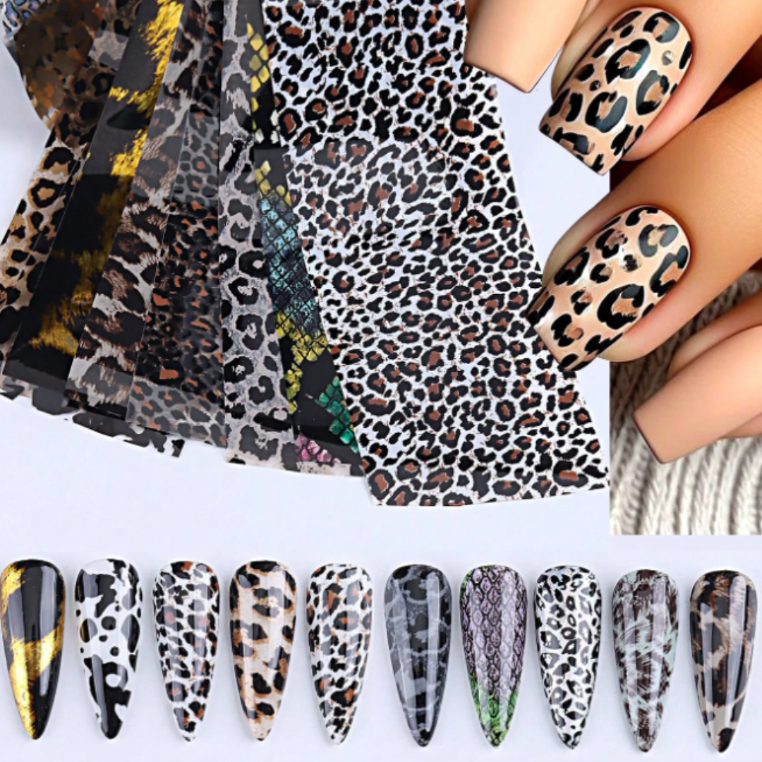 Wild Animal Print Transfer Nail Foil Set