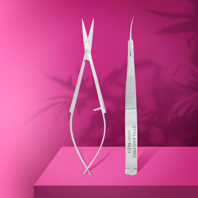 STALEKS PRO EXPERT 90 TYPE 1 professional stainless steel cuticle micro scissors