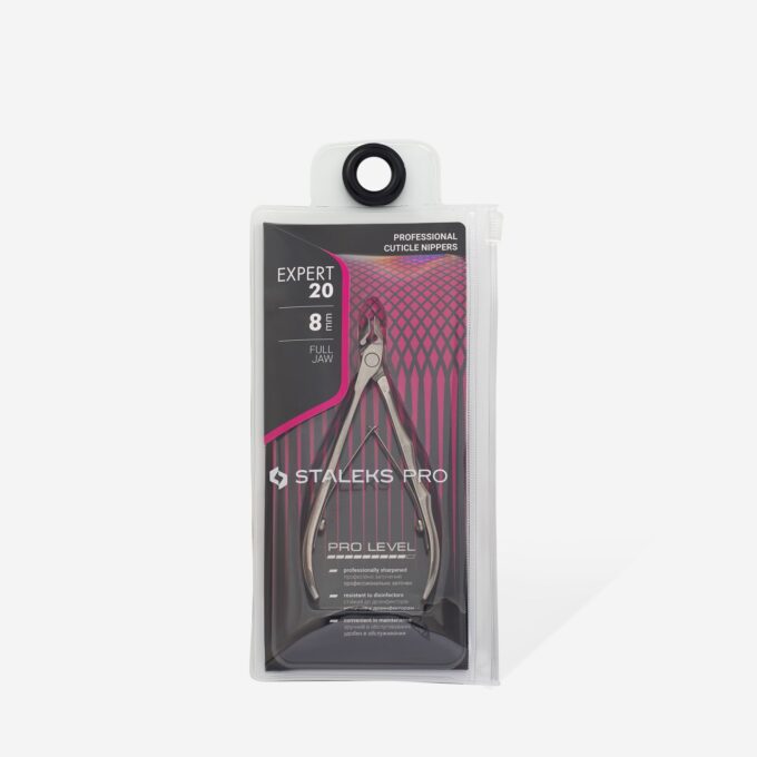 STALEKS PRO EXPERT 20 stainless steel professional cuticle nippers with 8 mm blades