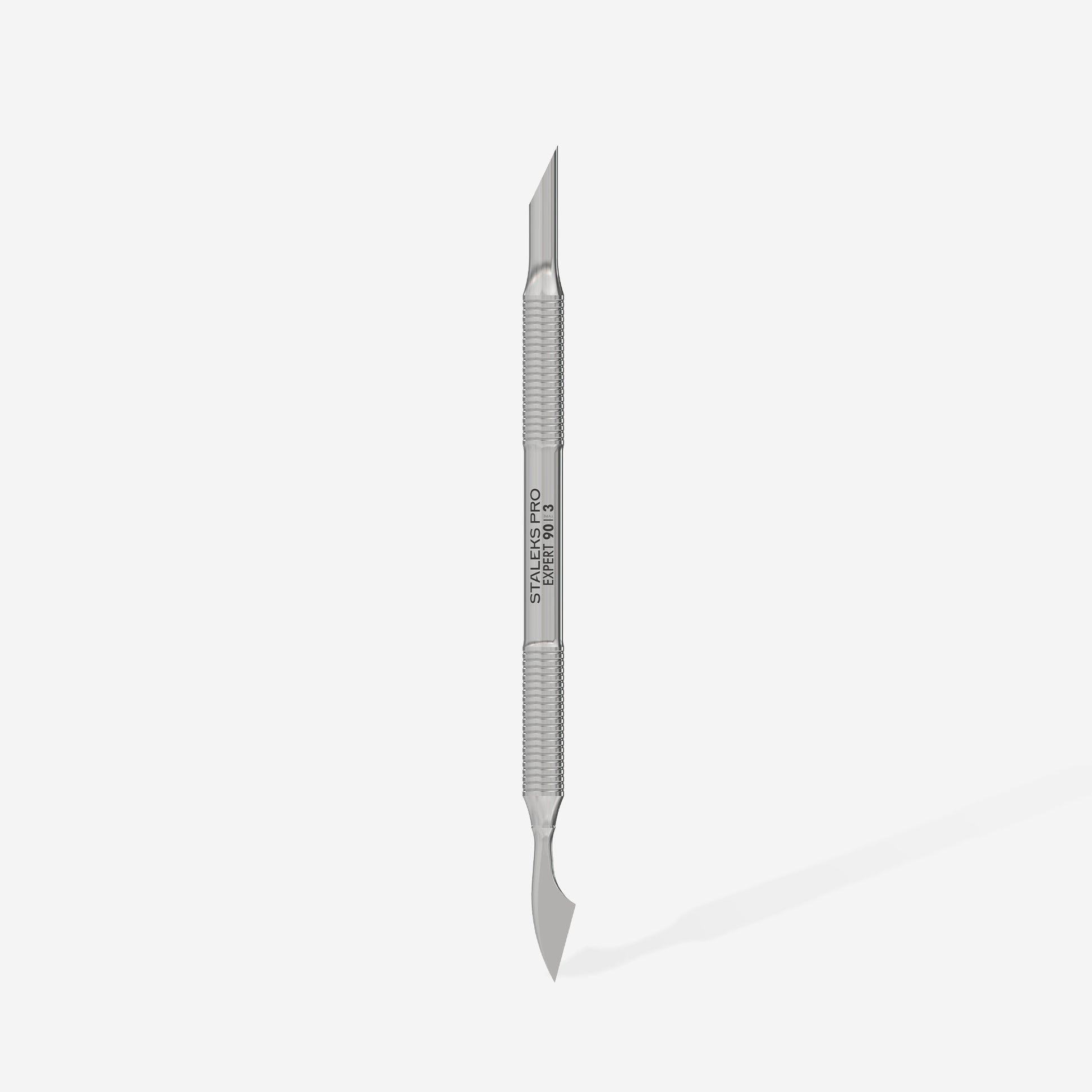 STALEKS PRO EXPERT 90 TYPE 3 stainless steel manicure pusher with bevelled pusher and cleaner ends