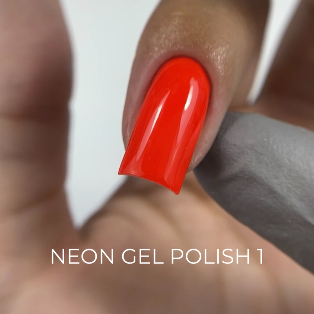 Touch Neon Gel polish, 9 ml - red manicure