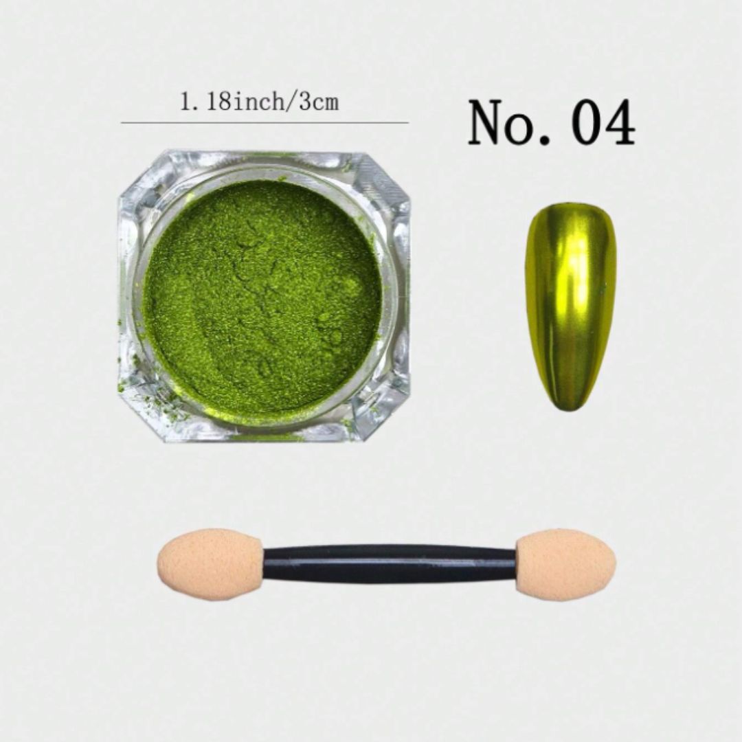 Chrome Nail Powder, Mirror Finish, 0.5 g