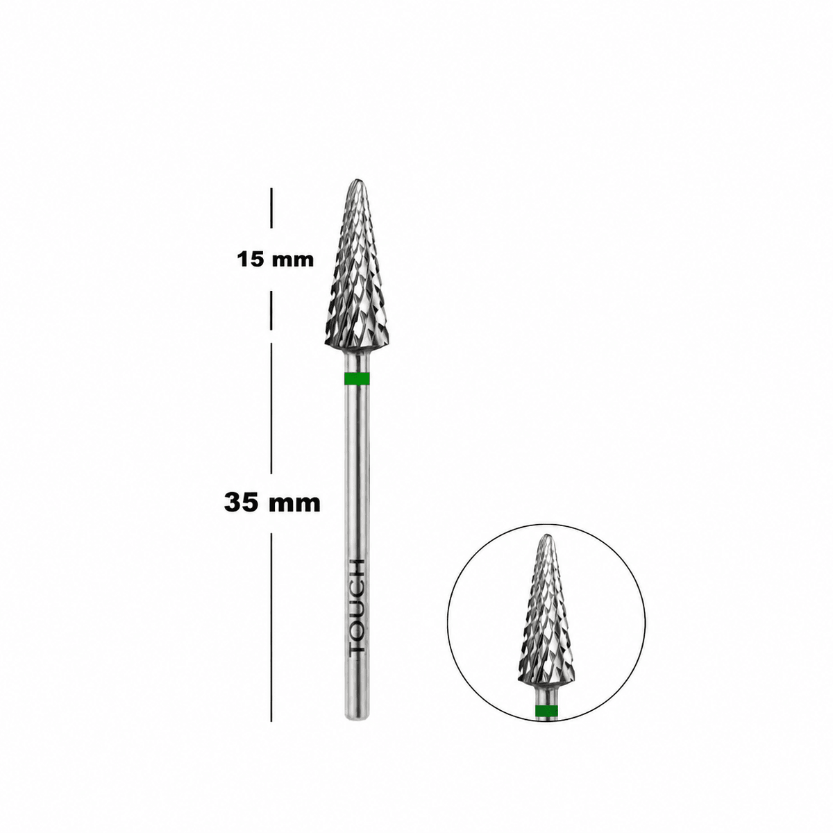 TOUCH Carbide Bit - Fir Tree, Coarse - NailGlow Supplies