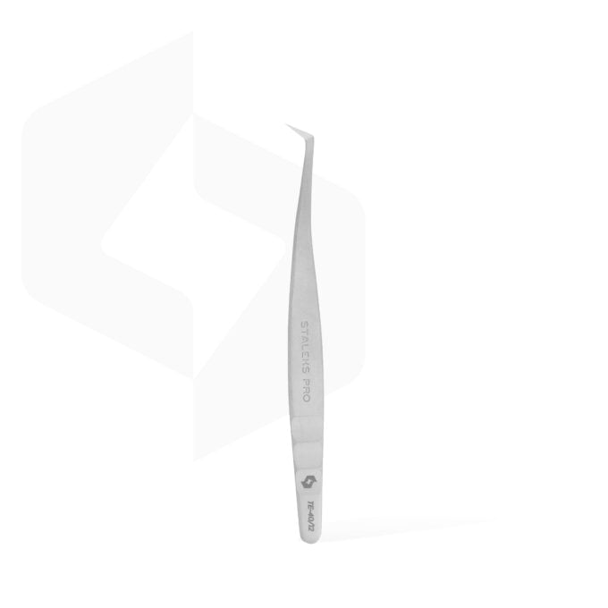 STALEKS PRO EXPERT 40 TYPE 12 L-shaped fibre tip lash tweezers 65 degrees 