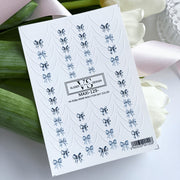 VS Nails MAXI French Nail Sliders №129 – Blue Bows product sheet